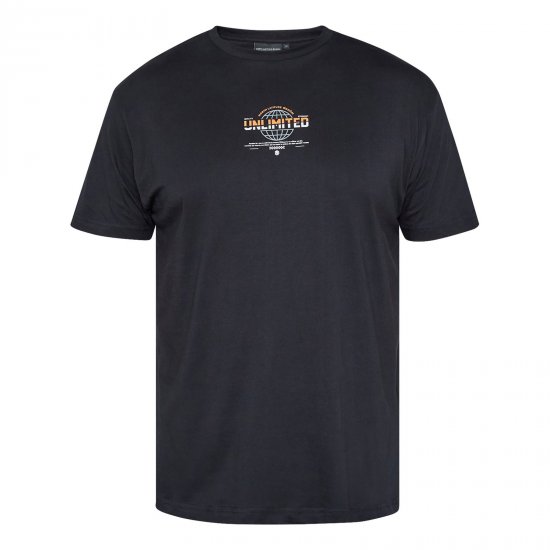 North Latitude T-Shirt With Print Juoda - Marškinėliai - Marškinėliai - 2XL-14XL