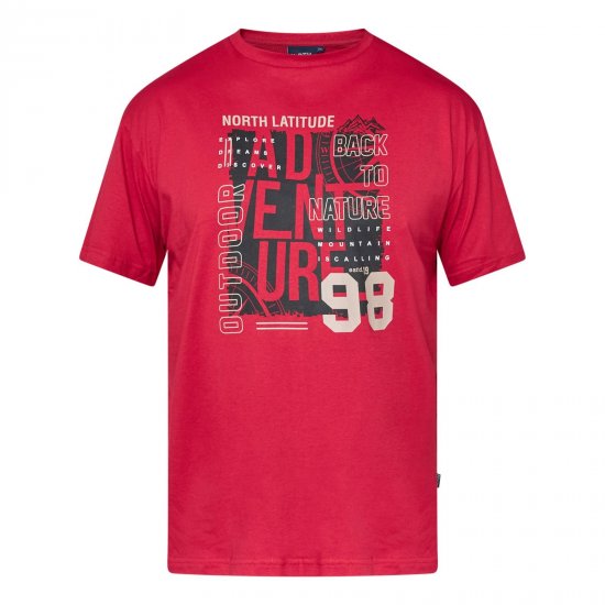 North Latitude Adventure 98 Graphic Tee Geltona/Oranžinė - Marškinėliai - Marškinėliai - 2XL-14XL