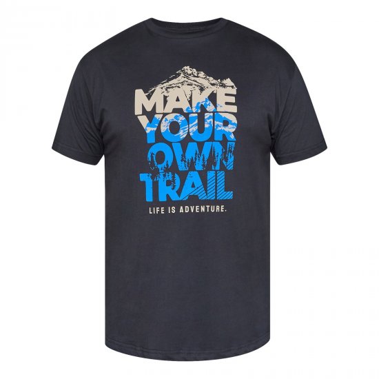 North Latitude Trail T-Shirt Juoda - Marškinėliai - Marškinėliai - 2XL-14XL