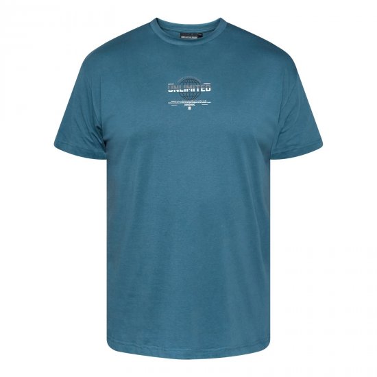 North Latitude T-Shirt With Print Mėlyna - Marškinėliai - Marškinėliai - 2XL-14XL