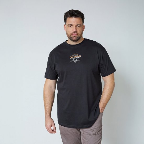North Latitude T-Shirt With Print Juoda - Marškinėliai - Marškinėliai - 2XL-14XL