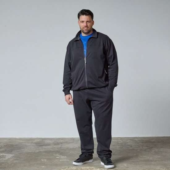North Latitude Sweat Cardigan Juoda - TALL džemperiai - TALL džemperiai aukštiems vyrams