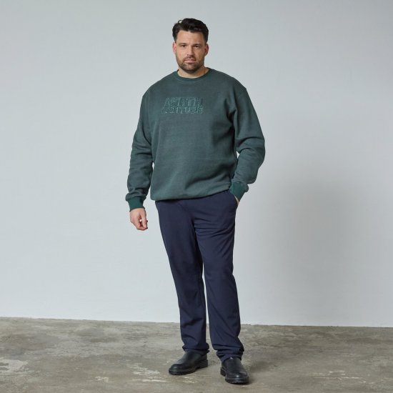 North Latitude Crewneck Logo Sweat Žalia/Chaki - TALL džemperiai - TALL džemperiai aukštiems vyrams
