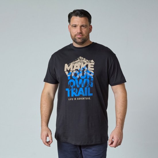 North Latitude Trail T-Shirt Juoda - Marškinėliai - Marškinėliai - 2XL-14XL