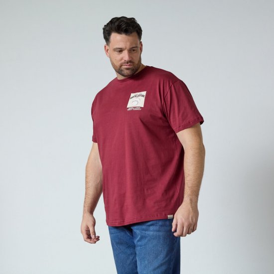 North Latitude T-Shirt With Print Raudona - Marškinėliai - Marškinėliai - 2XL-14XL