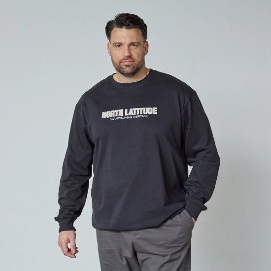 North Latitude Crewneck Sweatshirt Juoda - Megztiniai ir džemperiai - Megztiniai ir Džemperiai - 2XL-14XL