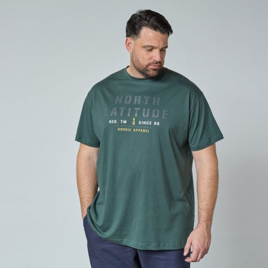 North Latitude T-Shirt Žalia/Chaki - Marškinėliai - Marškinėliai - 2XL-14XL