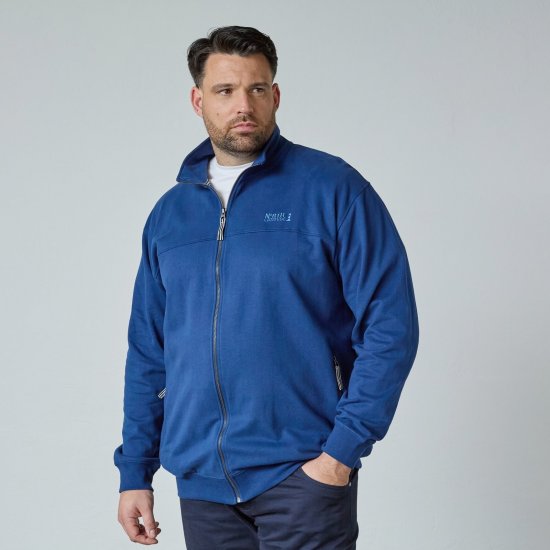 North Latitude Sweat Cardigan Mėlyna - Megztiniai ir džemperiai - Megztiniai ir Džemperiai - 2XL-14XL