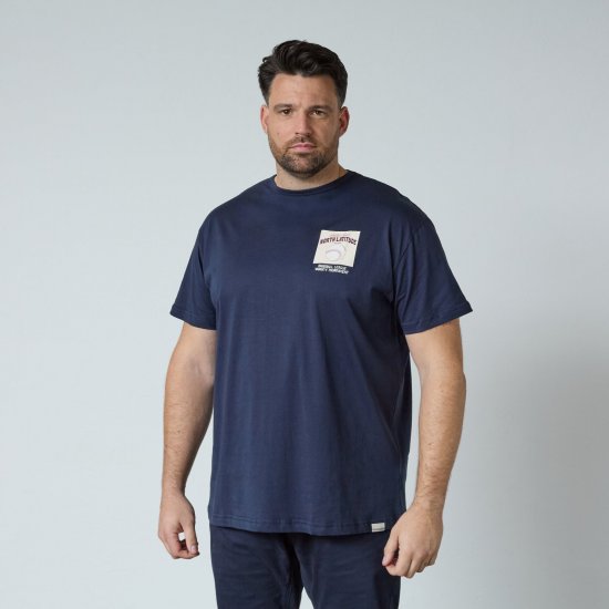 North Latitude T-Shirt With Print Tamsiai mėlyna - Marškinėliai - Marškinėliai - 2XL-14XL