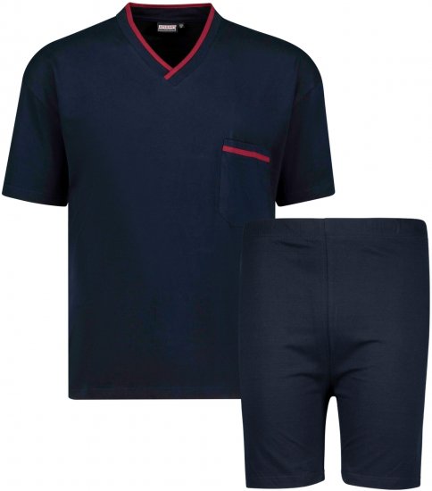 Adamo Ben Short sleeve Pyjama Navy - Apatinis trikotažas ir plaukimo apranga - Apatinis trikotažas - 2XL-8XL