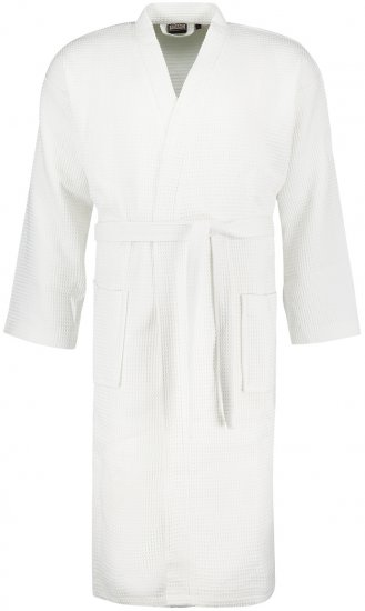 Adamo Jadon Waffelpiqué Bathrobe White - Apatinis trikotažas ir plaukimo apranga - Apatinis trikotažas - 2XL-8XL