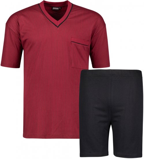 Adamo Gustav Short sleeve Pyjama Burgundy - Apatinis trikotažas ir plaukimo apranga - Apatinis trikotažas - 2XL-8XL