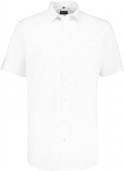Adamo Warren Comfort Fit Short Sleeve Shirt White - Marškiniai - Marškiniai - 2XL-8XL