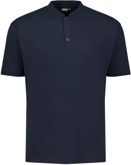 Adamo 139411 Serafino Waffelpique T-shirt Navy - Marškinėliai - Marškinėliai - 2XL-14XL