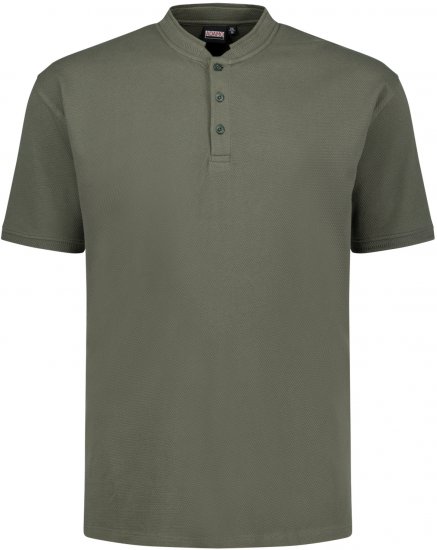 Adamo 139411 Serafino Waffelpique T-shirt Olive Green - Marškinėliai - Marškinėliai - 2XL-14XL