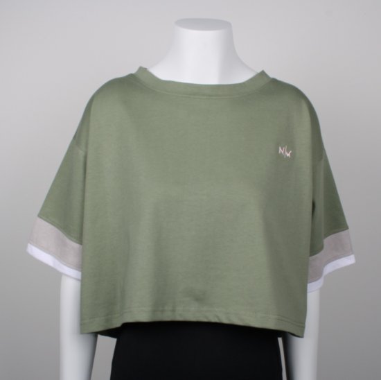 Nora Mikken AGNES Crop Top Green - Marškinėliai - 