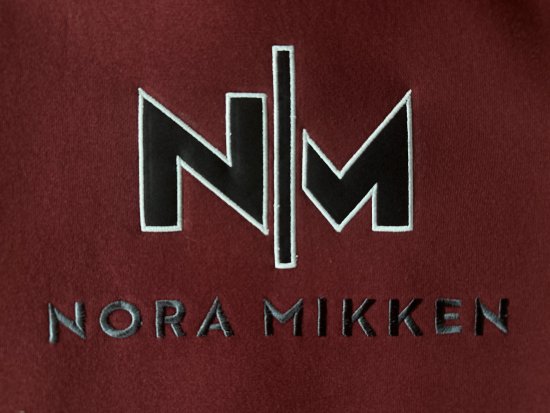 Nora Mikken KADRI WHITE Long Hoodie Burgundy - Megztiniai ir džemperiai - 