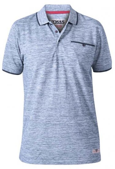 D555 Isaac Reno Pique Polo Blue Reno - Polo marškinėliai - Polo marškinėliai - 2XL-8XL