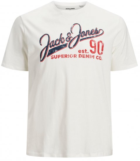 Jack & Jones Elogo T-Shirt White - Marškinėliai - Marškinėliai - 2XL-14XL