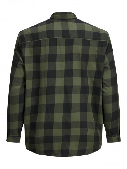 Jack & Jones Gingham L/S Shirt Dusty Olive - Marškiniai - Marškiniai - 2XL-8XL