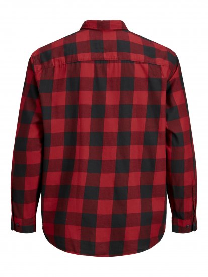 Jack & Jones Gingham Shirt L/S Brick Red - Marškiniai - Marškiniai - 2XL-8XL