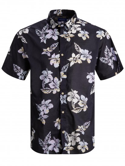 Jack & Jones Hazy Shirt S/S Dark Navy - Marškiniai - Marškiniai - 2XL-8XL
