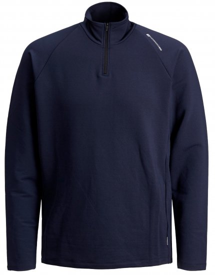 Jack & Jones Running Half Zip Sweat Navy - Megztiniai ir džemperiai - Megztiniai ir Džemperiai - 2XL-14XL