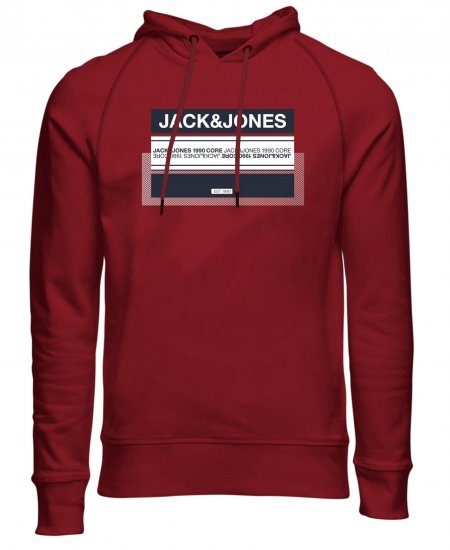 Jack & Jones Booster Hoodie Sun-Dried Tomato - Megztiniai ir džemperiai - Megztiniai ir Džemperiai - 2XL-14XL