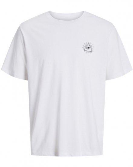 Jack & Jones Jackie Crew Neck T-Shirt White - Marškinėliai - Marškinėliai - 2XL-14XL
