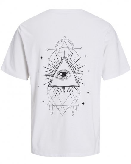Jack & Jones Jackie Crew Neck T-Shirt White - Marškinėliai - Marškinėliai - 2XL-14XL