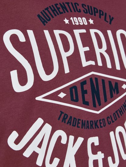 Jack & Jones JJELOGO TEE Hawthorn Rose - Marškinėliai - Marškinėliai - 2XL-14XL