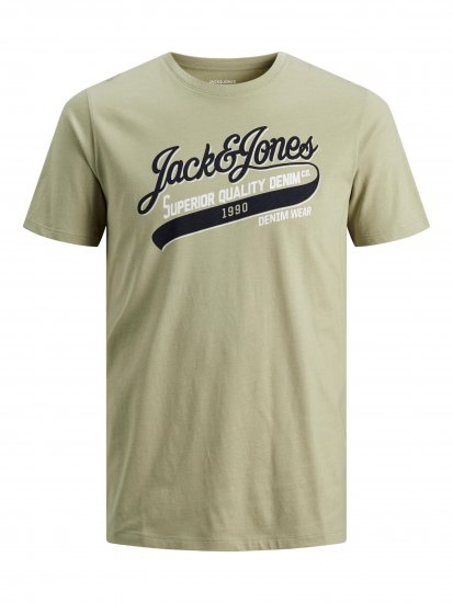 Jack & Jones JJELOGO TEE Light Green - Marškinėliai - Marškinėliai - 2XL-14XL