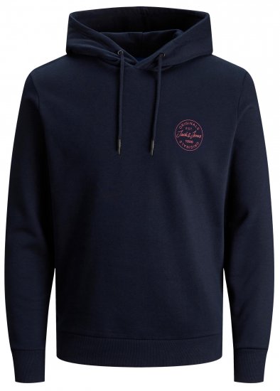Jack & Jones JJESHARK SWEAT Hoodie Navy - Megztiniai ir džemperiai - Megztiniai ir Džemperiai - 2XL-14XL