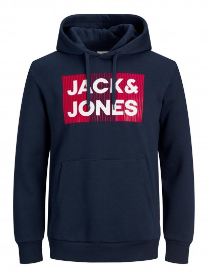 Jack & Jones JJECORP Hoodie Navy - Megztiniai ir džemperiai - Megztiniai ir Džemperiai - 2XL-14XL