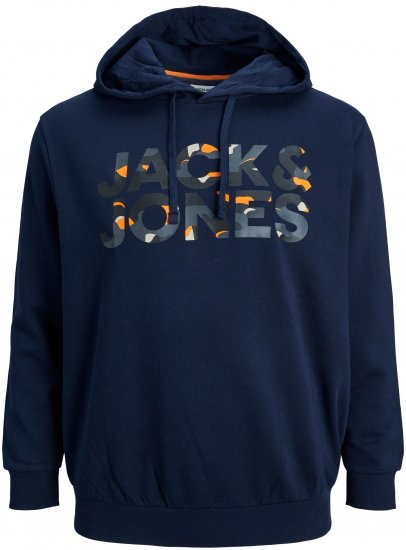Jack & Jones JJRAMP Hoodie Navy - Megztiniai ir džemperiai - Megztiniai ir Džemperiai - 2XL-14XL