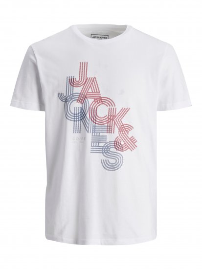 Jack & Jones JCOPOWER White T-Shirt - Marškinėliai - Marškinėliai - 2XL-14XL