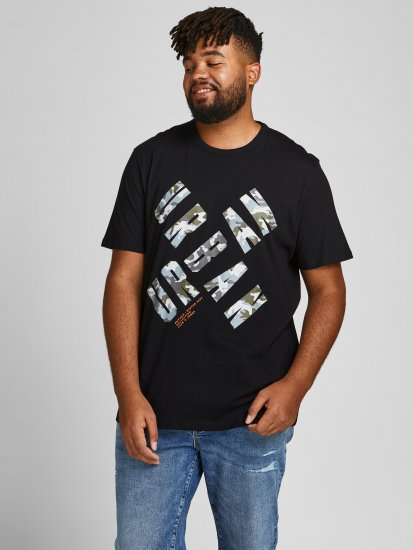 Jack & Jones JCOSTREET TEE Black - Marškinėliai - Marškinėliai - 2XL-14XL
