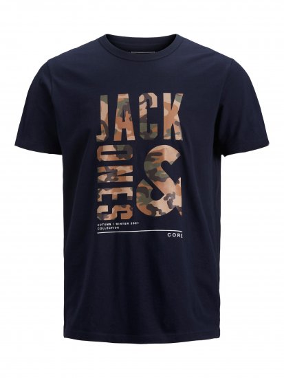 Jack & Jones JCOSTREET TEE Navy - Marškinėliai - Marškinėliai - 2XL-14XL