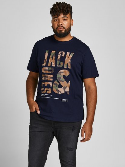 Jack & Jones JCOSTREET TEE Navy - Marškinėliai - Marškinėliai - 2XL-14XL
