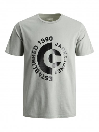 Jack & Jones JCOSPRING T-Shirt Gray - Marškinėliai - Marškinėliai - 2XL-14XL