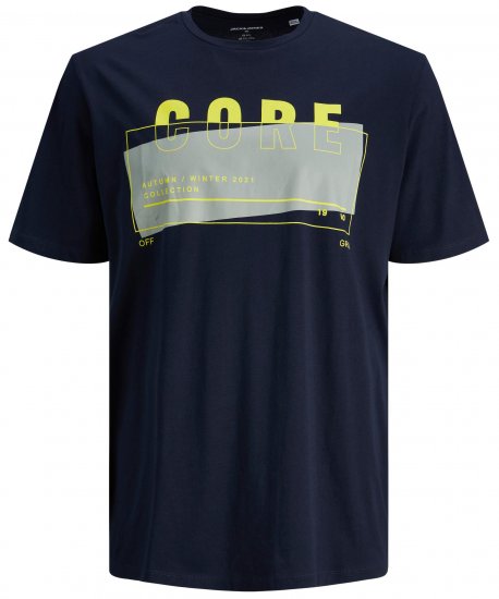 Jack & Jones JCOBOOSTER TEE Navy - Marškinėliai - Marškinėliai - 2XL-14XL