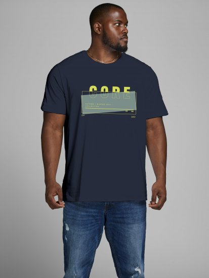 Jack & Jones JCOBOOSTER TEE Navy - Marškinėliai - Marškinėliai - 2XL-14XL