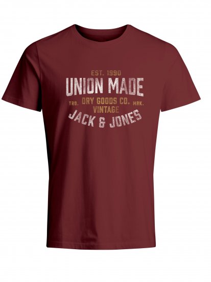 Jack & Jones JPRBLUBOOSTER TEE Red - Marškinėliai - Marškinėliai - 2XL-14XL