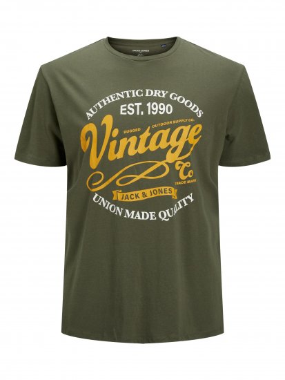 Jack & Jones JPRBLUBOOSTER TEE Khaki - Marškinėliai - Marškinėliai - 2XL-14XL