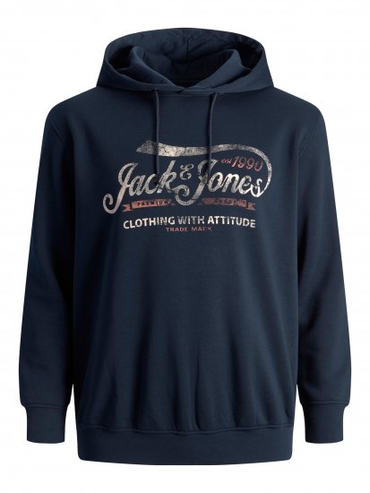 Jack & Jones JPRBLUBOOSTER SWEAT Hoodie Navy - Megztiniai ir džemperiai - Megztiniai ir Džemperiai - 2XL-14XL