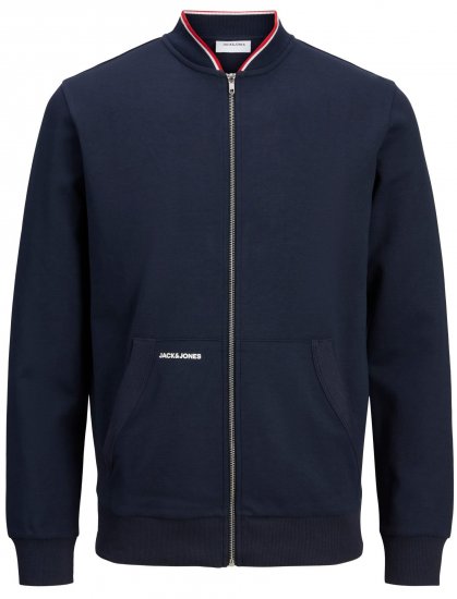 Jack & Jones JJAIDEN ZIP Sweater Navy - Megztiniai ir džemperiai - Megztiniai ir Džemperiai - 2XL-14XL