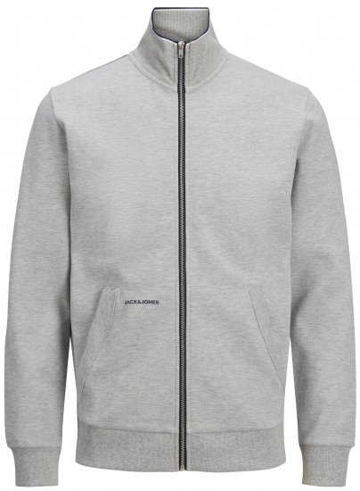 Jack & Jones JJAIDEN ZIP Sweater Grey - Megztiniai ir džemperiai - Megztiniai ir Džemperiai - 2XL-14XL