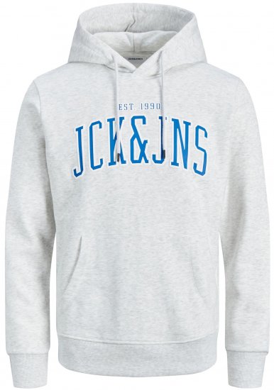 Jack & Jones JJCEMB Hoodie White - Megztiniai ir džemperiai - Megztiniai ir Džemperiai - 2XL-14XL