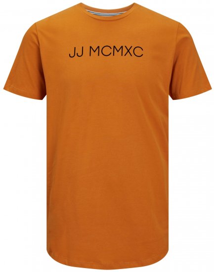 Jack & Jones JJHUGO FLOCK TEE Orange - Marškinėliai - Marškinėliai - 2XL-14XL