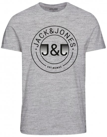 Jack & Jones JJMILAS T-Shirt Grey - Marškinėliai - Marškinėliai - 2XL-14XL